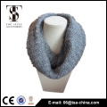 Classal style Gray warm soft silver knitting infinity scarf winter loop scarf